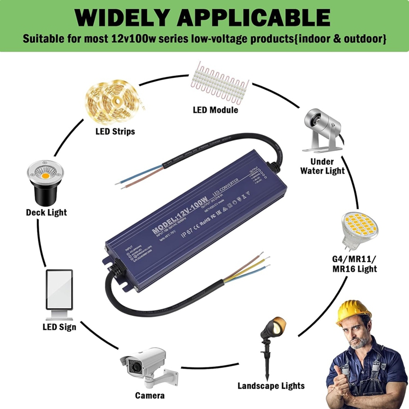 ●12V LED Driver IP67 Waterproo - огляд і ціна Dc Power Supply 12V