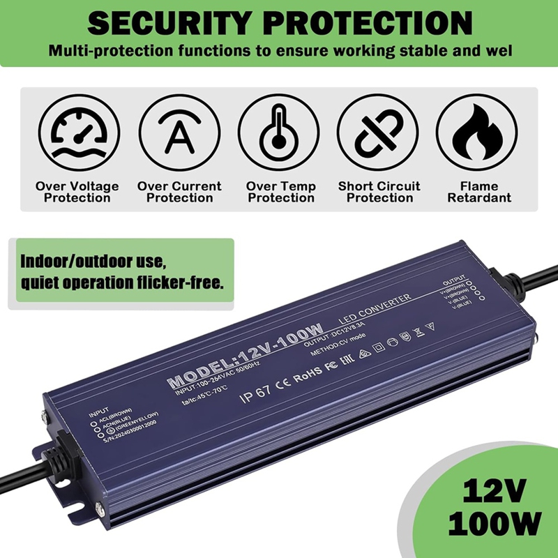 ●12V LED Driver IP67 Waterproo - огляд і ціна Dc Power Supply 12V
